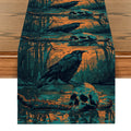 Skeleton Silhouettes Table Runner by Axyaa: Elegant Home & Party Decoration