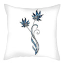 Axyaa Blue Flower Pattern Pillow Case
