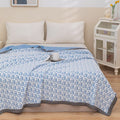 Axyaa Three-Layer Knitted Summer Quilt Blanket, Multi-Functional & Washable