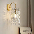Axyaa Gold Luxury LED Crystal Wall Lamp for Home and Hotel Bedroom Decoration