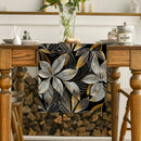 Axyaa Metallic Texture Floral Branches Table Runner for Dining & Dresser Decor