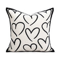 Axyaa American Style Black White Sofa Cushion Cover Pillowcase Set