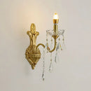 Axyaa Crystal Copper Wall Lamp - French Medieval Palace Style Lighting