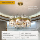 Axyaa Crystal Ceiling Chandelier: Luxury Villa Hall Living Room Lights Large Pendant Lamp