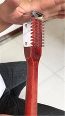 Axya Fish Skin Brush & Scaler Knife Set - Fast Scale Removal & Cleaning