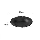 Axyaa Flower Striped Ceramic Plate Set.
