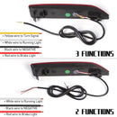 Axyaa LED Rear Bumper Reflector Lights for Honda CRV CR-V BRV 2007-2009 - Brake Warning & Turn Signal Lamps