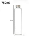 Axyaa Glass Bottle with Stainless Steel & Bamboo Lid