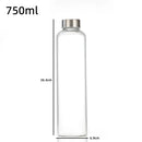 Axyaa Glass Bottle with Stainless Steel & Bamboo Lid