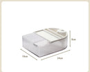 Axyaa Rotating Desk Organizer for Student Dorm Storage, Transparent Multi-Layer Stationery Box