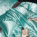 Axyaa Solid Color Silk Pillowcase Set - Queen Size 48x74cm