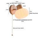 White Pumpkin LED Wall Sconce Light Axyaa Cream Style Bedside Wall Lamp