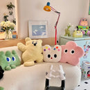 Axyaa Animal Plush Cushion Hugging Pillow 3D Flower Bear Cat Pig