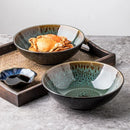 Axya Retro Green Ceramic Noodle Bowl - Commercial Grade Ramen Dish Bowl
