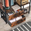 Axyaa Metal Garment Rack with Shelves & 2 Drawers: Heavy-Duty Clothing Storage