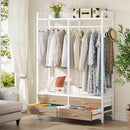 Axyaa Clothes Organizer with Drawers, Hooks, and Shelves