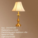 Axyaa Nordic Brass LED Desk Lamp - Modern Copper Finish
