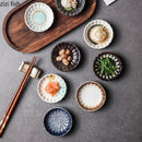 Axyaa Ceramic Flower Sauce Dish Set for Sushi & Molecular Cuisine