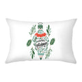 Axyaa Snowman Alphabet Print Pillowcase - Festive Rectangular Cushion Cover