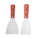 Axyaa Stainless Steel Spatula with Wooden Handle - BBQ Cooking Utensil