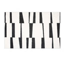 Axyaa Plush Black White Lines Carpet: Modern Luxury Room Decor Rug