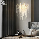 Axyaa Luxury Gold Crystal Wall Lamp for Living Room Bedroom Kitchen Stairs