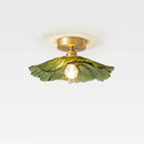 Axyaa Glass Copper Nordic Ceiling Light - Living Room LED Lamp Fixtures
