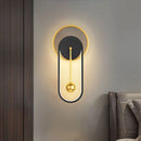 Axyaa Nordic Circle Ball Wall Lamps, Retro Minimalist Bedside Light, Gold