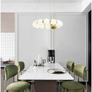 Axyaa White Acrylic Nordic Chandelier Pendant Ball Lamp for Dinning Decor