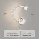 Axyaa Astronaut Star Moon LED Wall Lamps for Children's Room