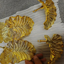 Axyaa Ceramic Lotus Leaf Wall Light Copper Lustre Gold Silver Sconce for Bedroom Decor