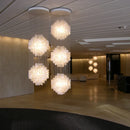 Axyaa Mother of Pearl Chandelier: Unique Danish Design Shell Pendant Light for Living Room, Dining, Villa & Staircase