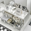 Axyaa Acrylic Desk Organizer Drawer Pen Holder Rack - Transparent Simple Stationery Storage