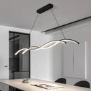 Axyaa Wave LED Pendant Lights for Dining Room Bar Chandeliers - Modern Minimalist Hanging Lamps