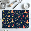 Christmas Tree Snow Stars Drying Mat - Non-Slip Absorbent Kitchen Placemat by Axyaa