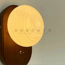 Axyaa Walnut Wood Glass Wall Sconce Modern Vintage Wabi-Sabi Lighting