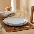 Axyaa Pacifica Collection Stoneware 12-Piece Place Setting, Salt White, Service for 4