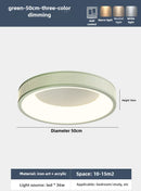 Axyaa Minimalist LED Ceiling Light White Green Cream Style Surface Mount