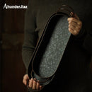 Axya Vintage Metal Eared Tray - Retro Home Decoration and Storage Basket for Home