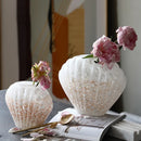 Axyaa Shell Glass Vase Whelk Scallop Floral Arrangement Terrarium Home Decoration
