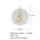 Axyaa Marble Circular LED Wall Lamp for Home Decor & Ambiance