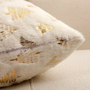 Axyaa Beige Christmas Tree Cushion Cover - 45x45cm Embellished Home Decor Pillowcase