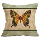 Axyaa Butterfly Pattern Linen Cushion Sleeve for Home Living Room Bedroom Sofa Car