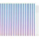 Axyaa Stainless Steel Reusable Straw Set - 20pcs High Quality Metal Straws