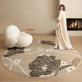 Modern Axyaa Plush Rug: Soft, Fluffy Round Carpet for Bedroom, Living Room - Light Luxury Décor