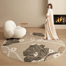 Modern Axyaa Plush Rug: Soft, Fluffy Round Carpet for Bedroom, Living Room - Light Luxury Décor