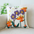 Axyaa Embroidered Floral Pillowcase 45X45 - Sofa Cushion Cover Home Decor