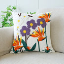 Axyaa Embroidered Floral Pillowcase 45X45 - Sofa Cushion Cover Home Decor