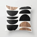 Axyaa Wood Texture Marble Pillowcases - Geometric Cushions Case for Home Decor