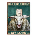 Axyaa Funny Butt Napkins Poster for Home Hotel Cafe Decor